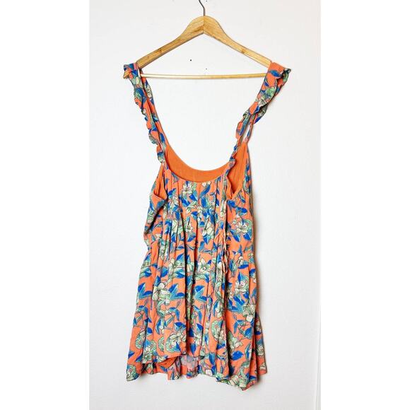 Free People OB574950 Orange Dear You Backless Mini Dress w/Pockets sz S - Picture 8 of 10